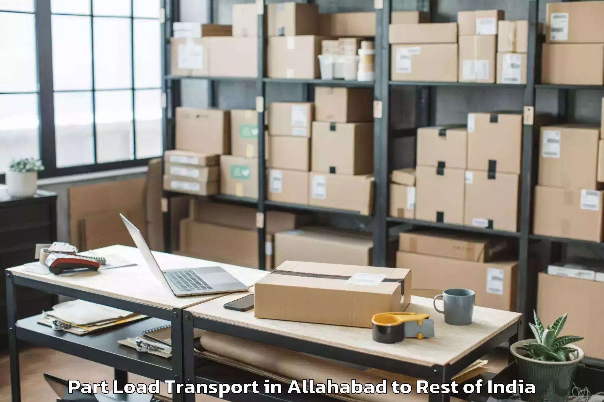 Hassle-Free Allahabad to Mella Chervu Part Load Transport